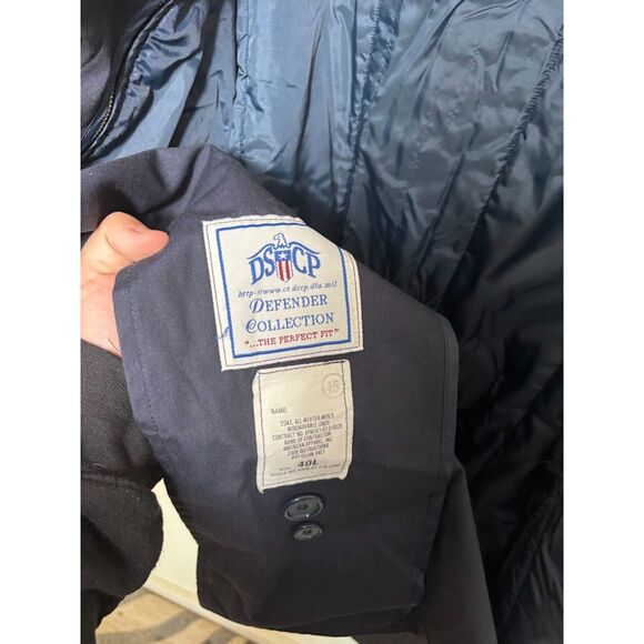 DSCP Defender Collection Trench Coat Navy Men's Sz 40L All Weather Liner Jacket - Picture 6 of 6